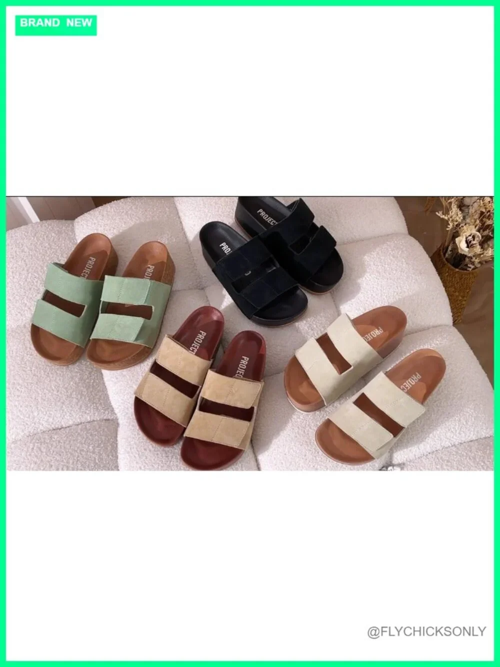 Genuine Leather Platform Wedge Sandals Non-Slip Hook & Loop Strap Open Toe
